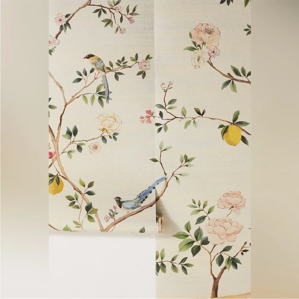 Anthropologie Blossom Chinoisserie Mural NWT